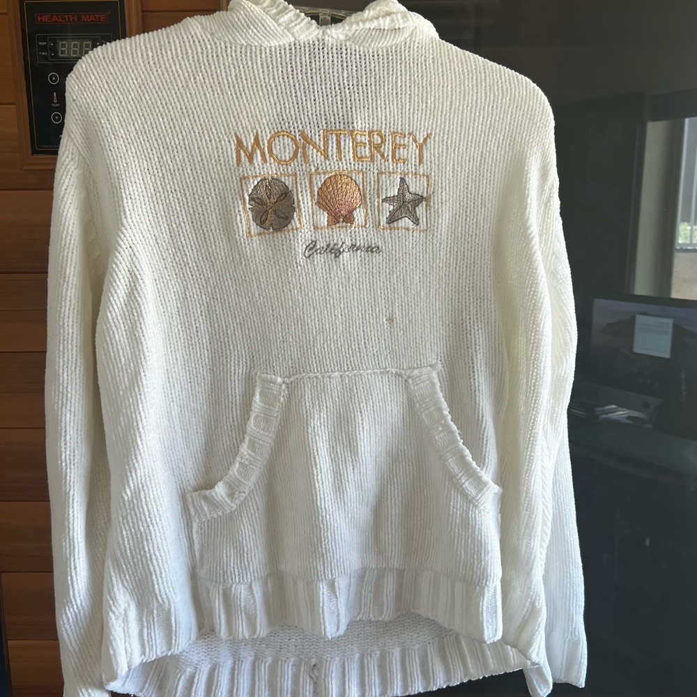 White Monterey Knit Hoodie